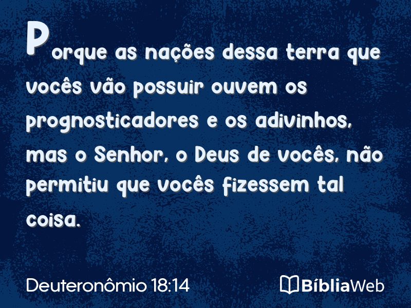 Deuteronômio 18:14 em imagem para compartilhar