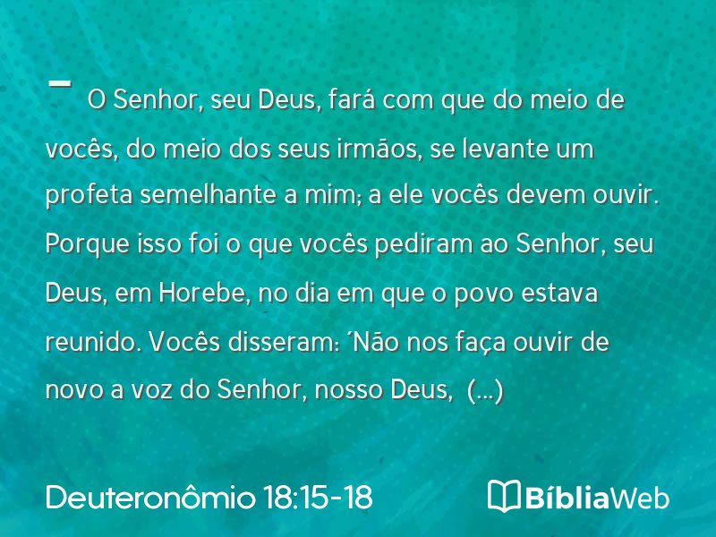 Deuteronômio 18:15-18 em imagem para compartilhar