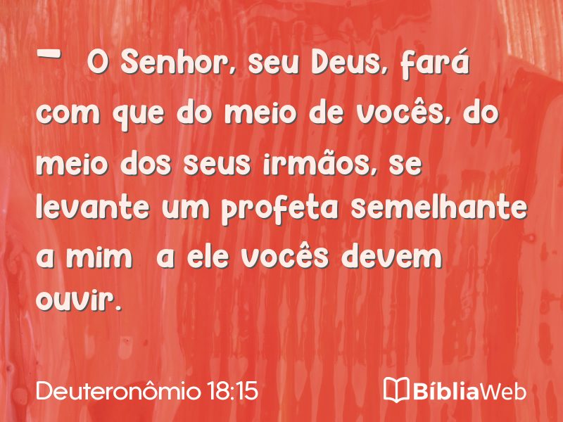 Deuteronômio 18:15 em imagem para compartilhar
