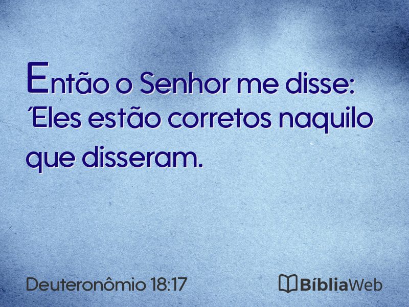 Deuteronômio 18:17 em imagem para compartilhar