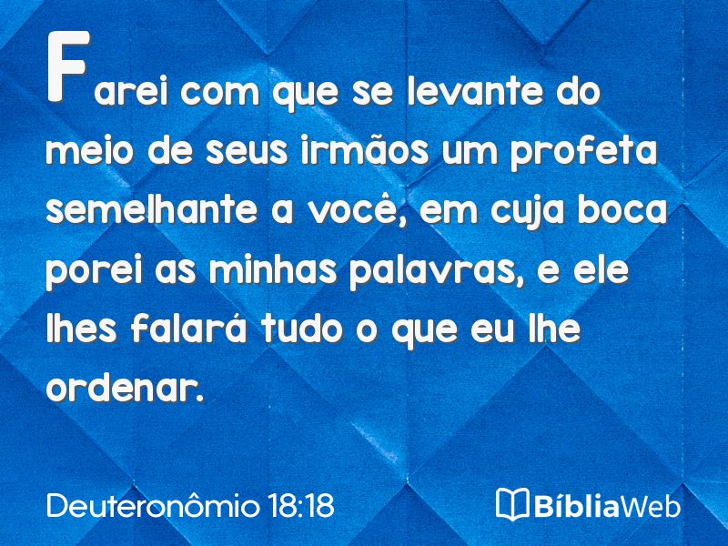 Deuteronômio 18:18 em imagem para compartilhar