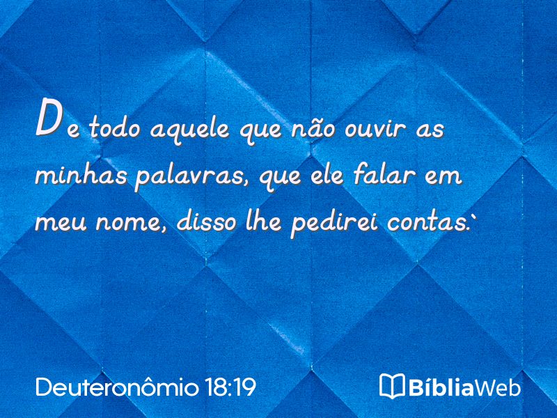 Deuteronômio 18:19 em imagem para compartilhar