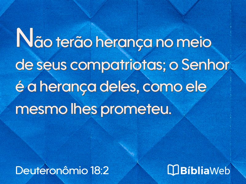 Deuteronômio 18:2 em imagem para compartilhar