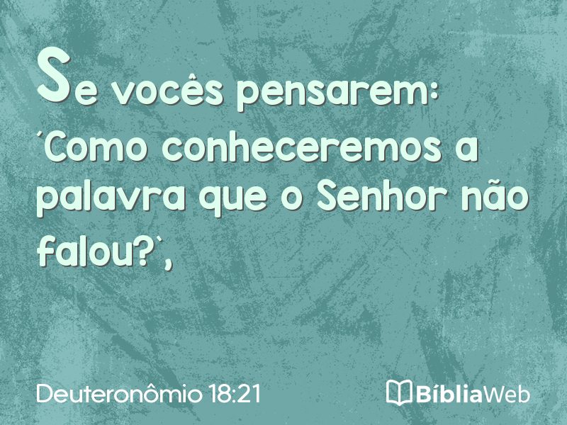 Deuteronômio 18:21 em imagem para compartilhar