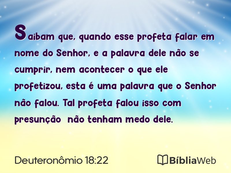 Deuteronômio 18:22 em imagem para compartilhar