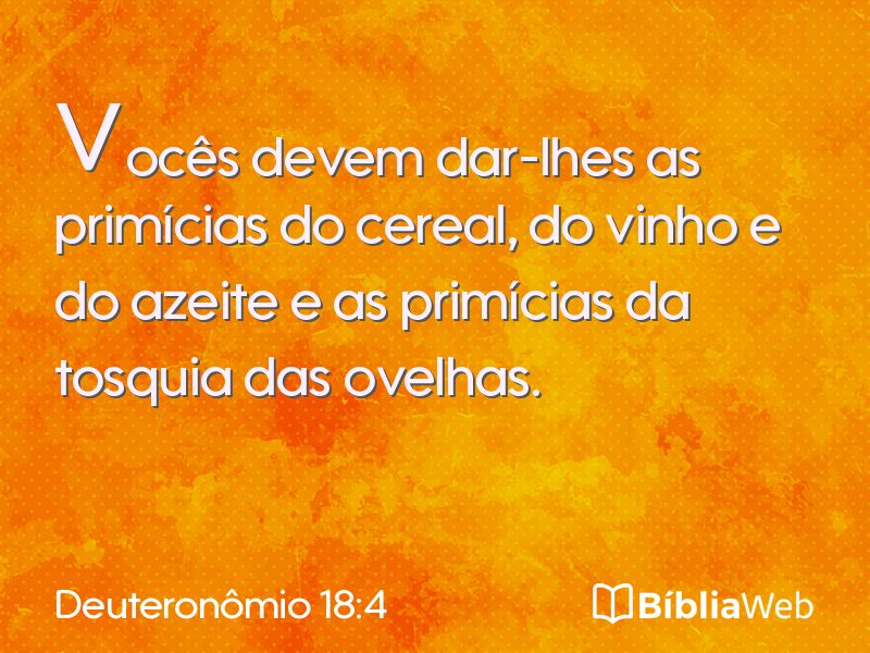 Deuteronômio 18:4 em imagem para compartilhar