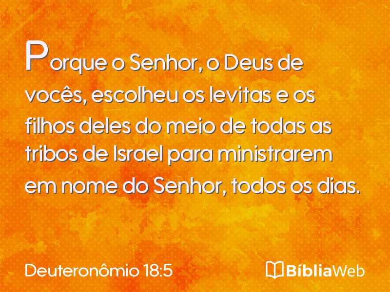 Deuteronômio 18:5 em imagem para compartilhar