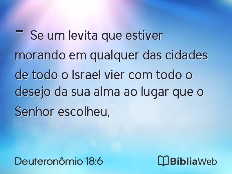 Deuteronômio 18:6 em imagem para compartilhar