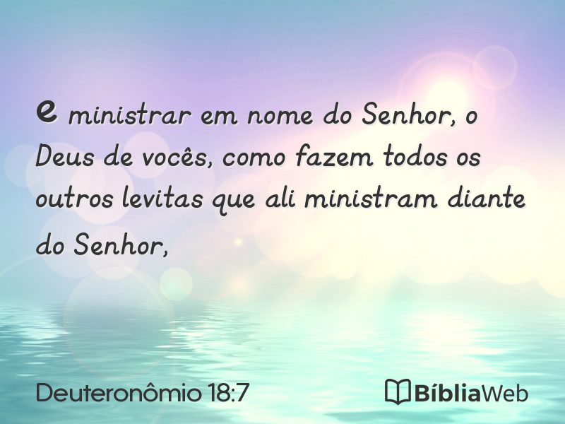 Deuteronômio 18:7 em imagem para compartilhar