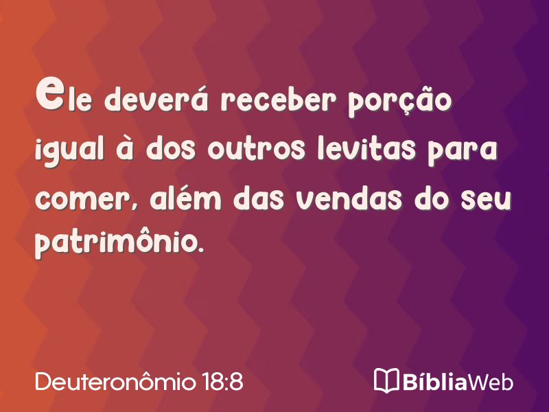 Deuteronômio 18:8 em imagem para compartilhar