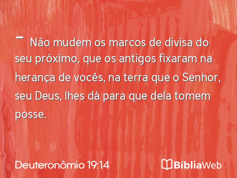 Deuteronômio 19:14 em imagem para compartilhar