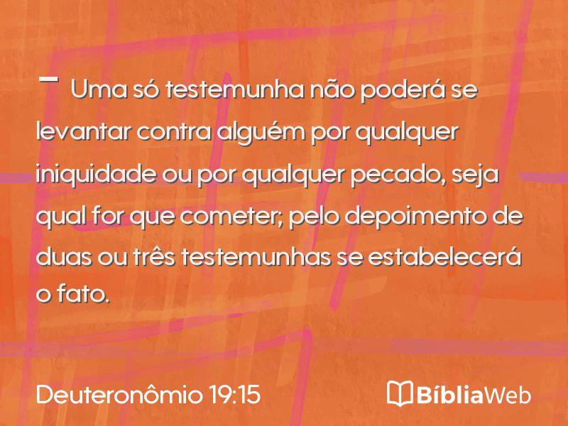 Deuteronômio 19:15 em imagem para compartilhar