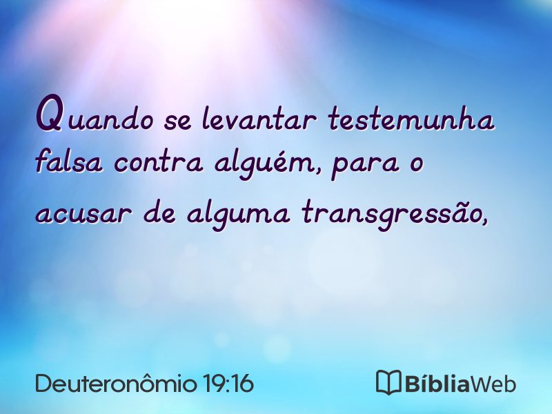 Deuteronômio 19:16 em imagem para compartilhar