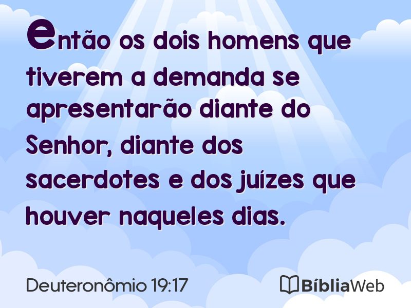 Deuteronômio 19:17 em imagem para compartilhar