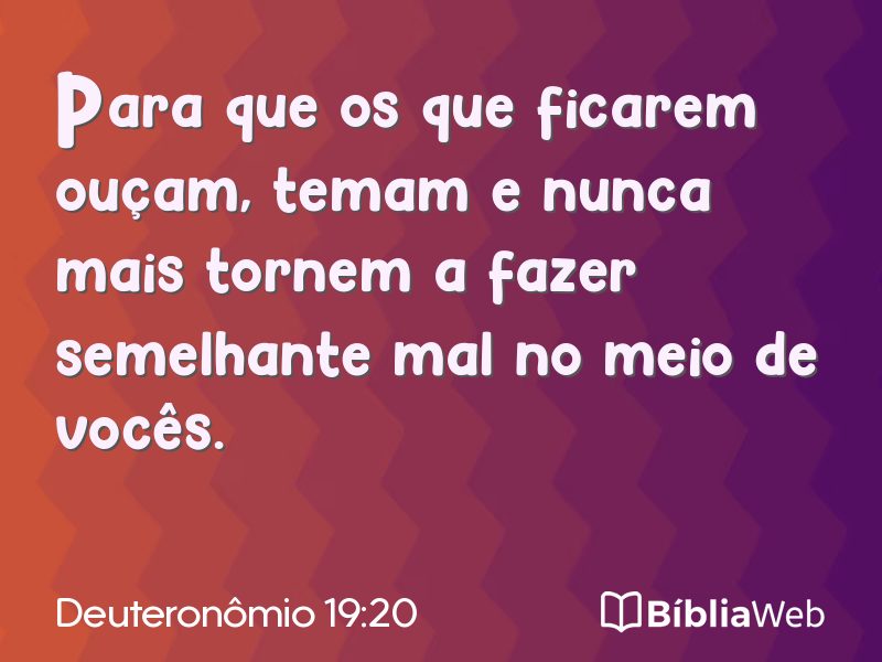 Deuteronômio 19:20 em imagem para compartilhar