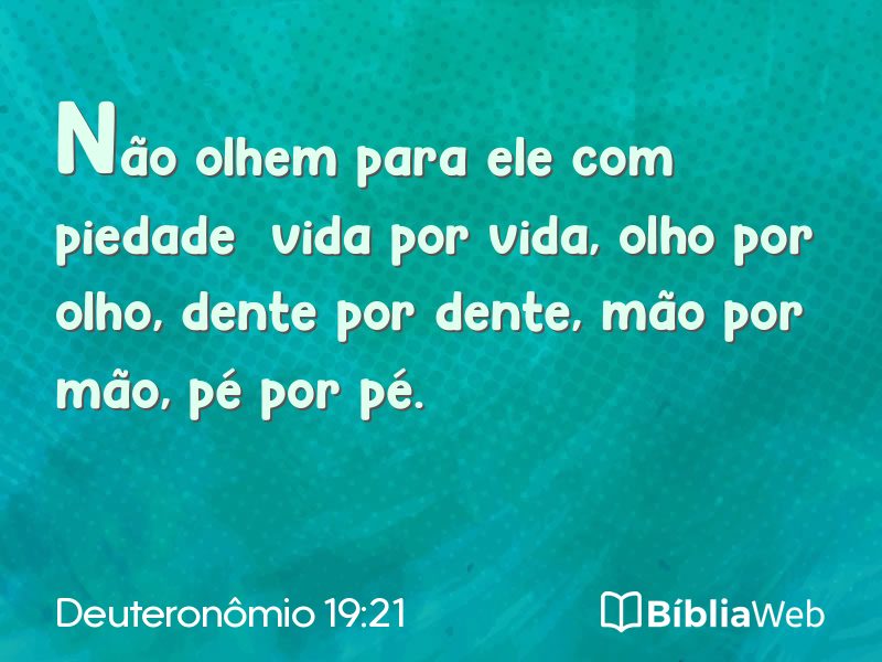 Deuteronômio 19:21 em imagem para compartilhar
