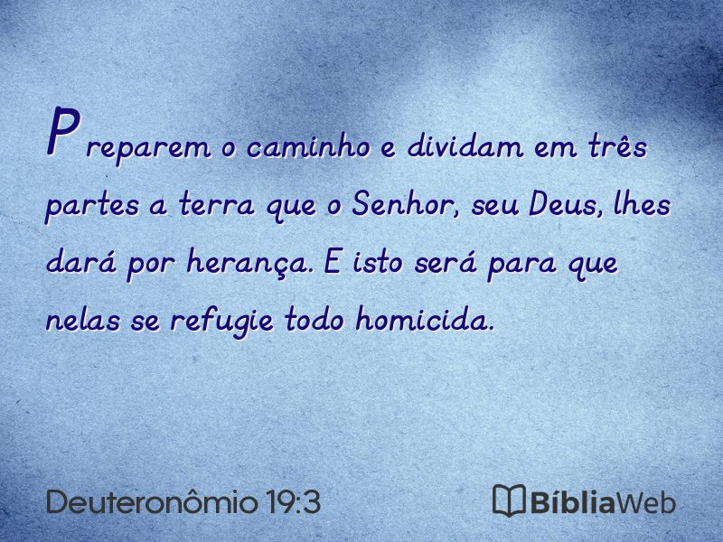 Deuteronômio 19:3 em imagem para compartilhar