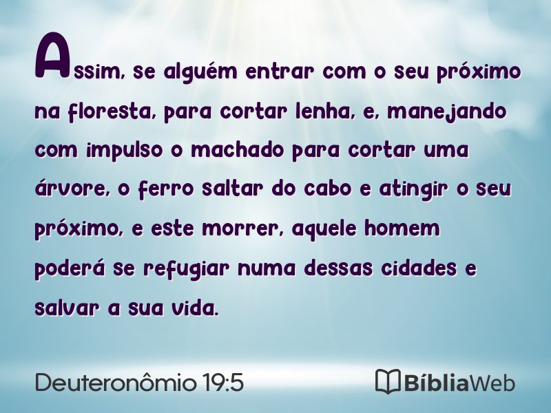 Deuteronômio 19:5 em imagem para compartilhar
