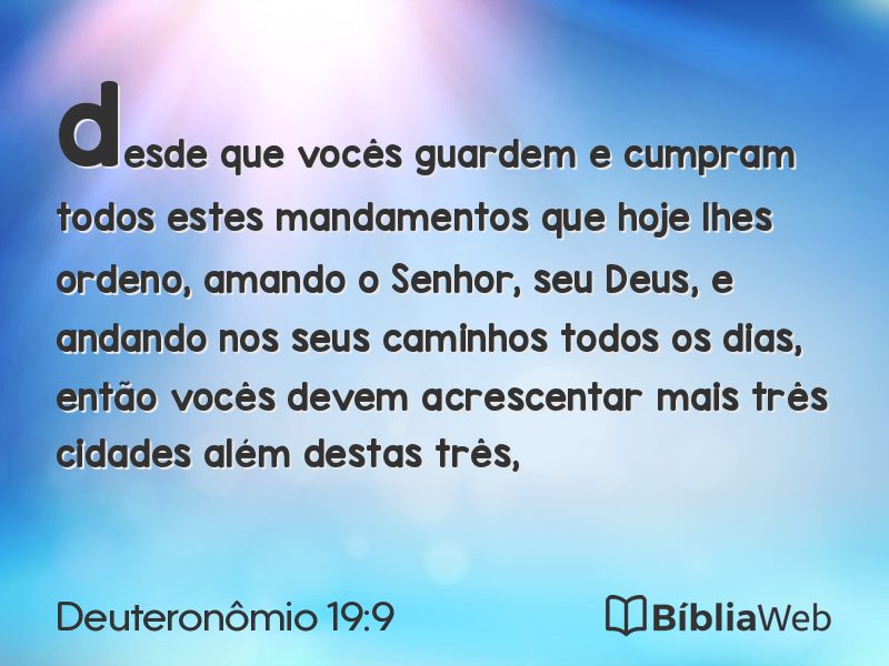 Deuteronômio 19:9 em imagem para compartilhar