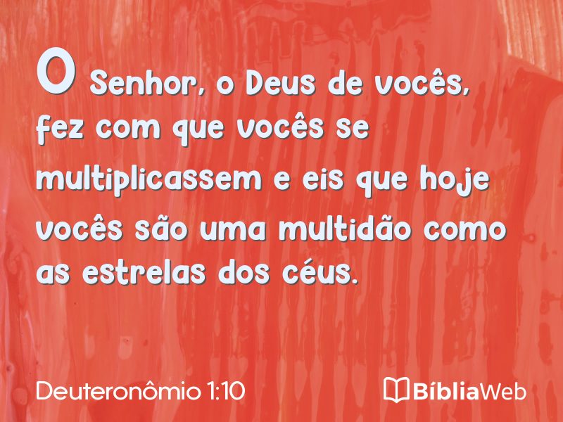Deuteronômio 1:10 em imagem para compartilhar