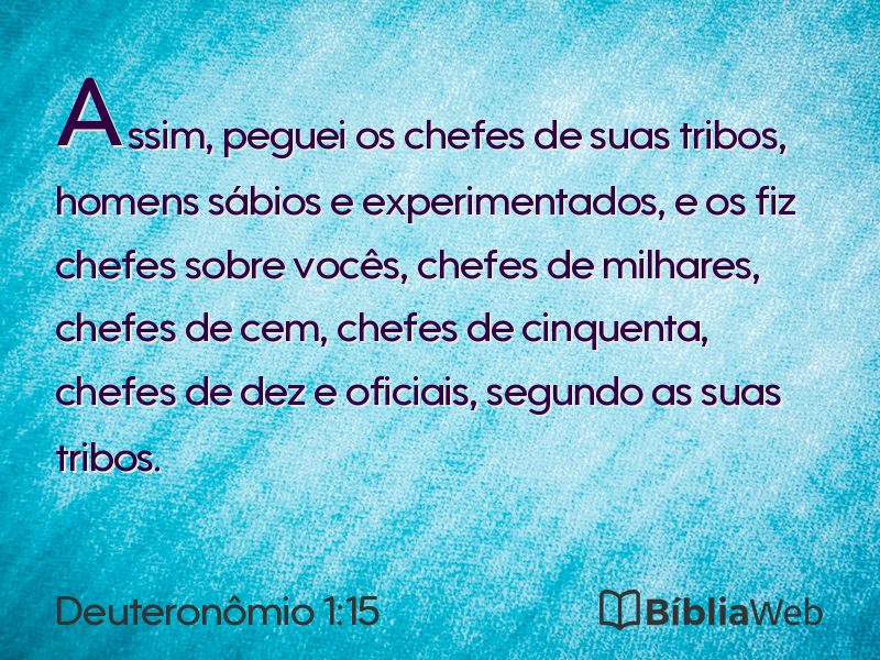 Deuteronômio 1:15 em imagem para compartilhar
