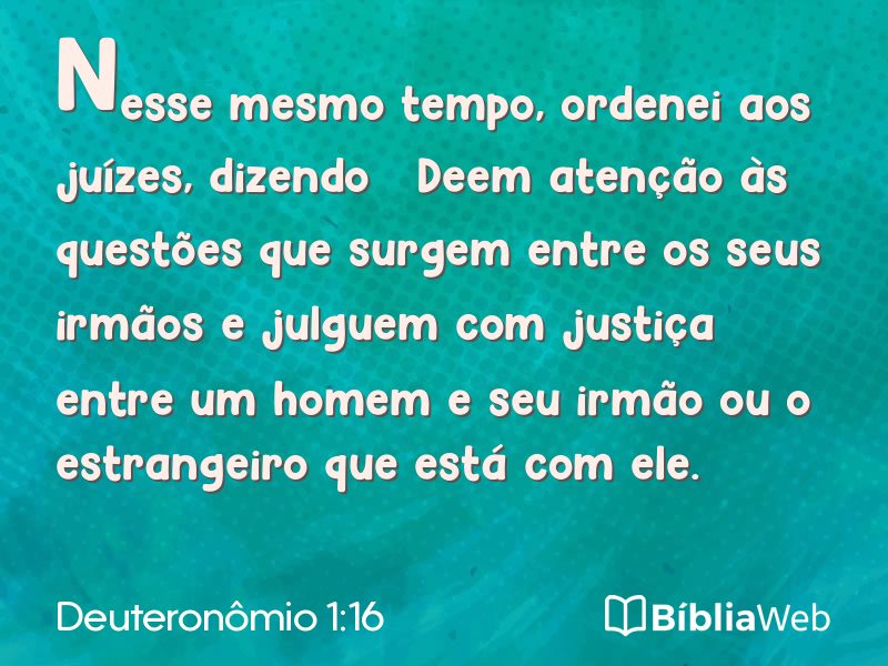 Deuteronômio 1:16 em imagem para compartilhar