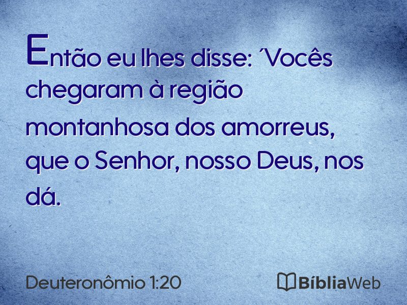 Deuteronômio 1:20 em imagem para compartilhar