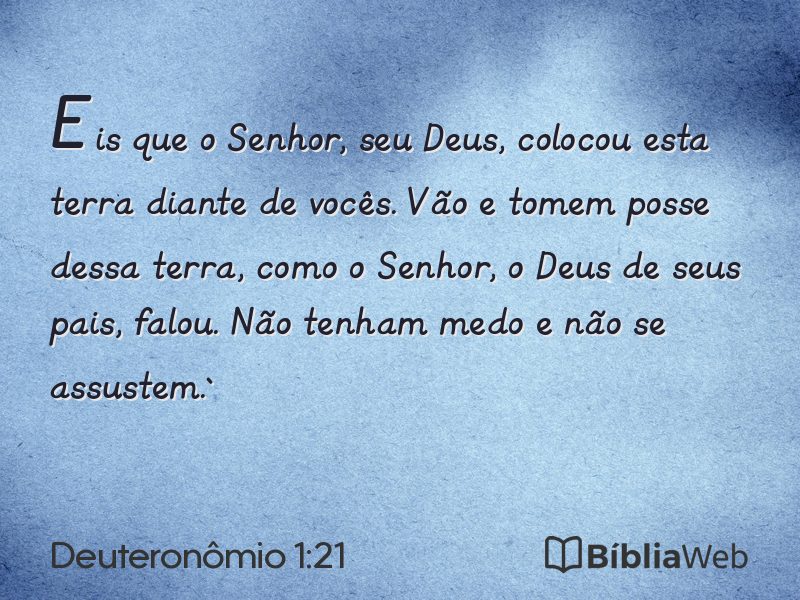 Deuteronômio 1:21 em imagem para compartilhar