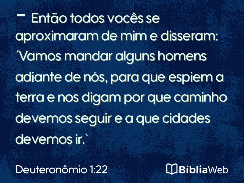 Deuteronômio 1:22 em imagem para compartilhar