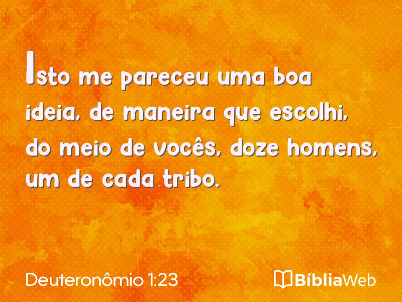 Deuteronômio 1:23 em imagem para compartilhar