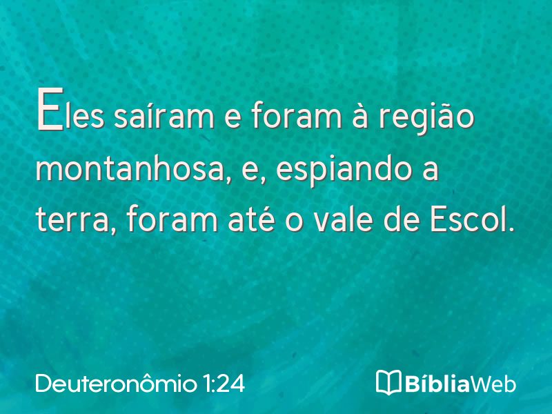 Deuteronômio 1:24 em imagem para compartilhar