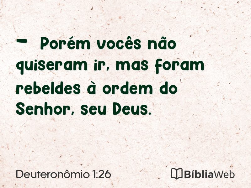 Deuteronômio 1:26 em imagem para compartilhar