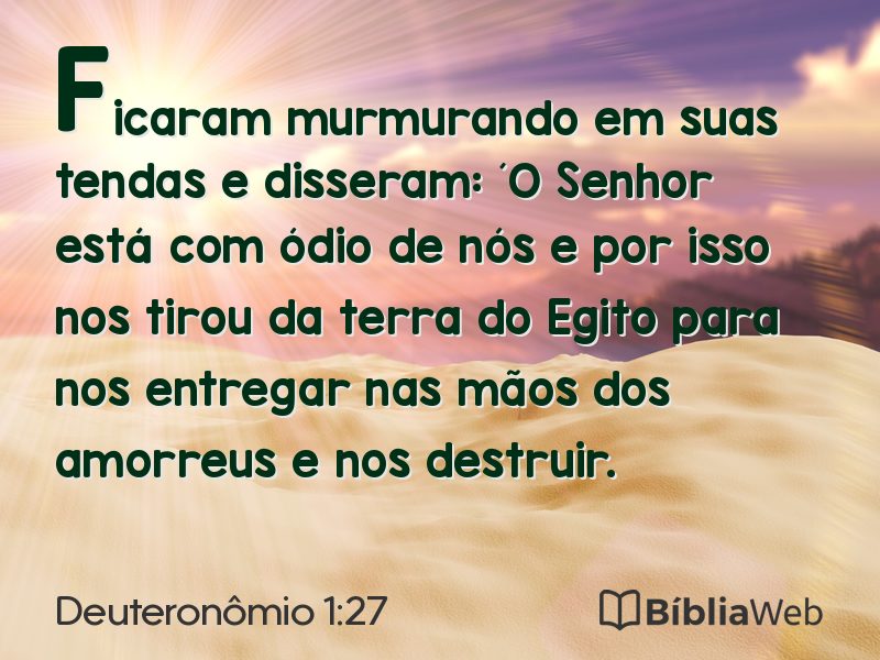 Deuteronômio 1:27 em imagem para compartilhar