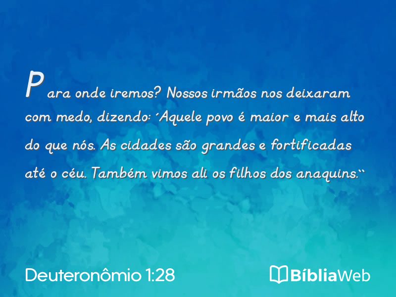 Deuteronômio 1:28 em imagem para compartilhar