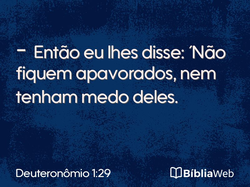 Deuteronômio 1:29 em imagem para compartilhar