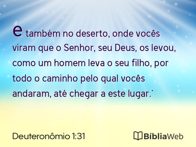 Deuteronômio 1:31 em imagem para compartilhar