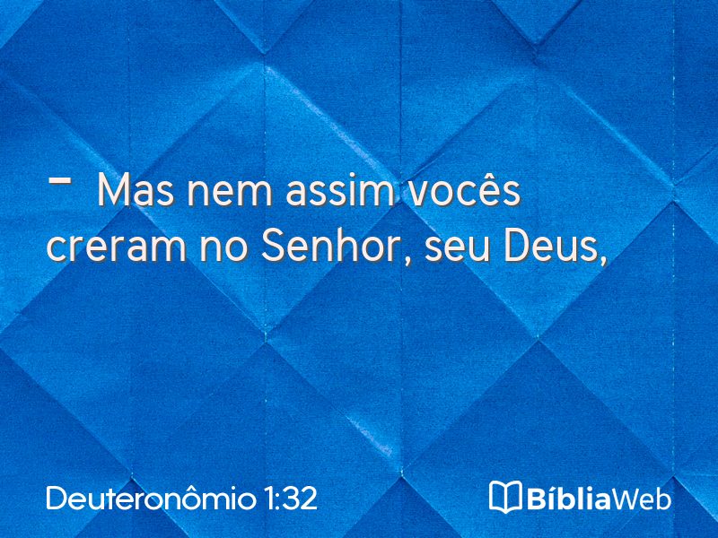 Deuteronômio 1:32 em imagem para compartilhar