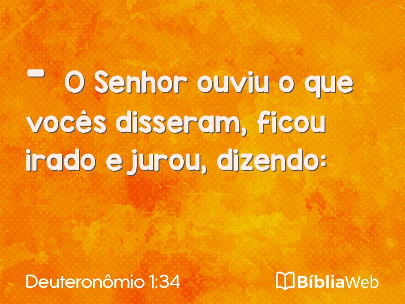 Deuteronômio 1:34 em imagem para compartilhar