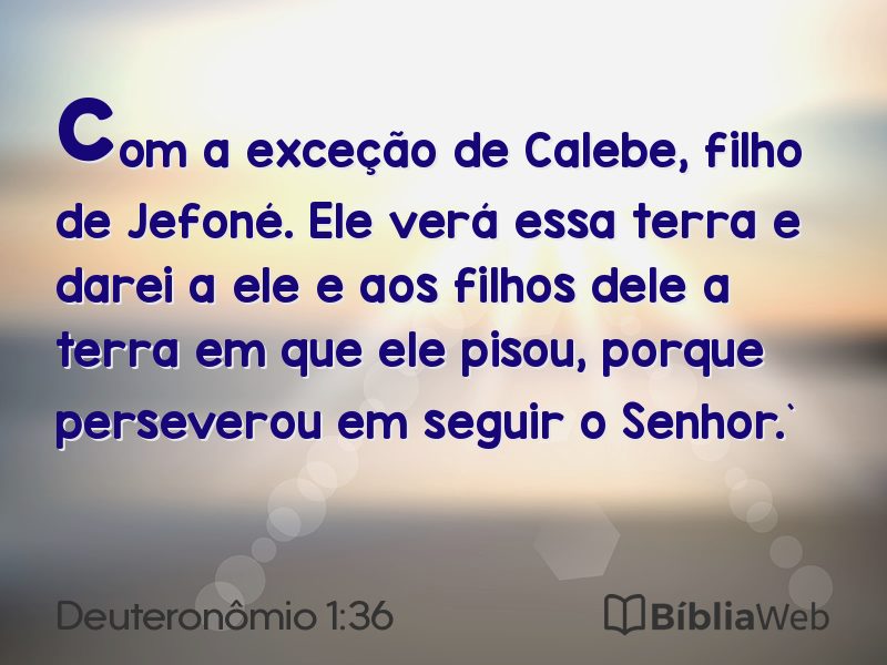 Deuteronômio 1:36 em imagem para compartilhar