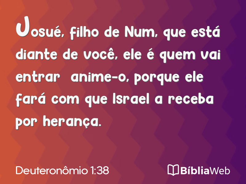 Deuteronômio 1:38 em imagem para compartilhar