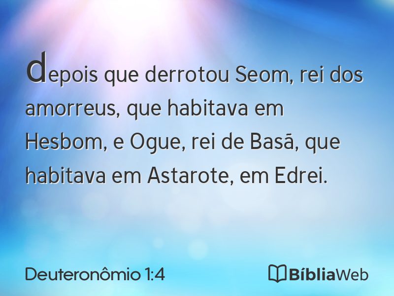 Deuteronômio 1:4 em imagem para compartilhar