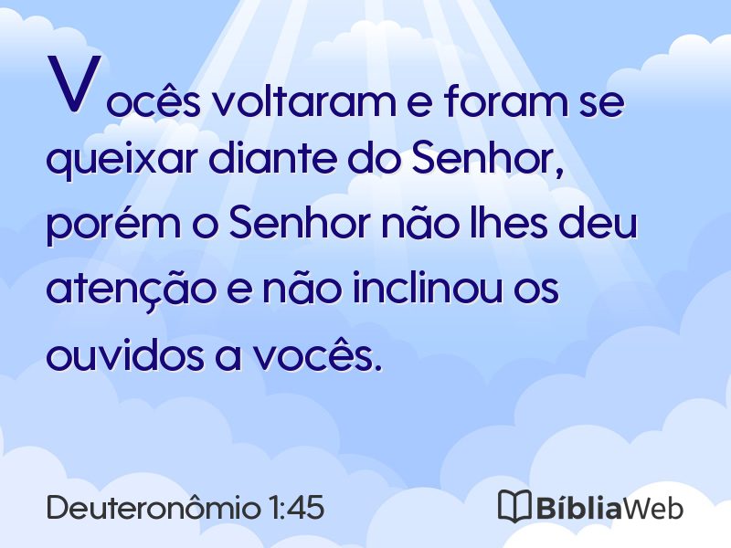 Deuteronômio 1:45 em imagem para compartilhar
