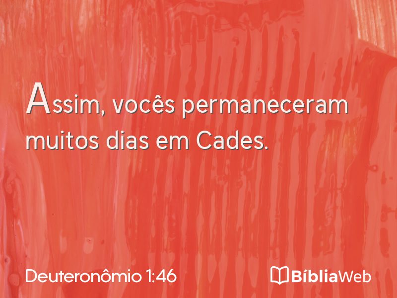 Deuteronômio 1:46 em imagem para compartilhar