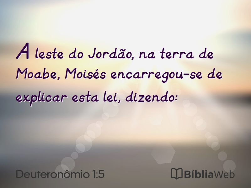 Deuteronômio 1:5 em imagem para compartilhar