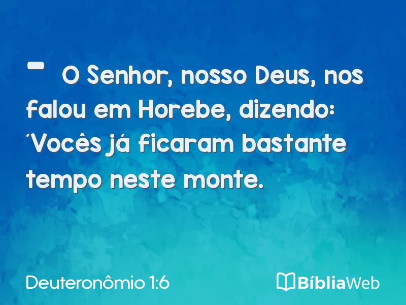 Deuteronômio 1:6 em imagem para compartilhar