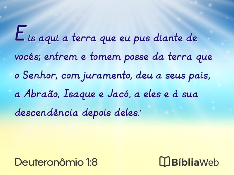 Deuteronômio 1:8 em imagem para compartilhar