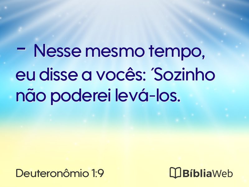 Deuteronômio 1:9 em imagem para compartilhar