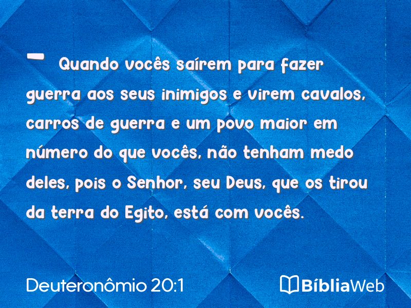 Deuteronômio 20:1 em imagem para compartilhar
