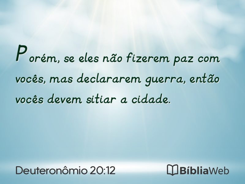 Deuteronômio 20:12 em imagem para compartilhar