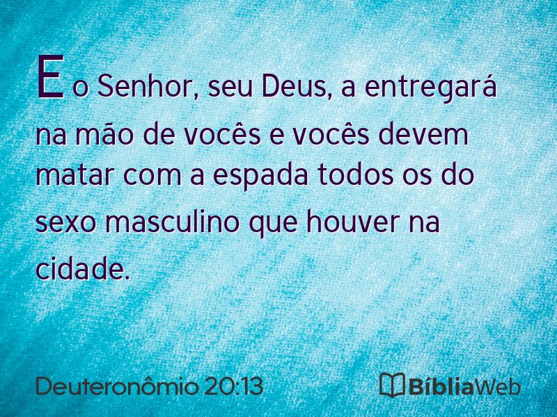 Deuteronômio 20:13 em imagem para compartilhar